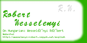 robert wesselenyi business card